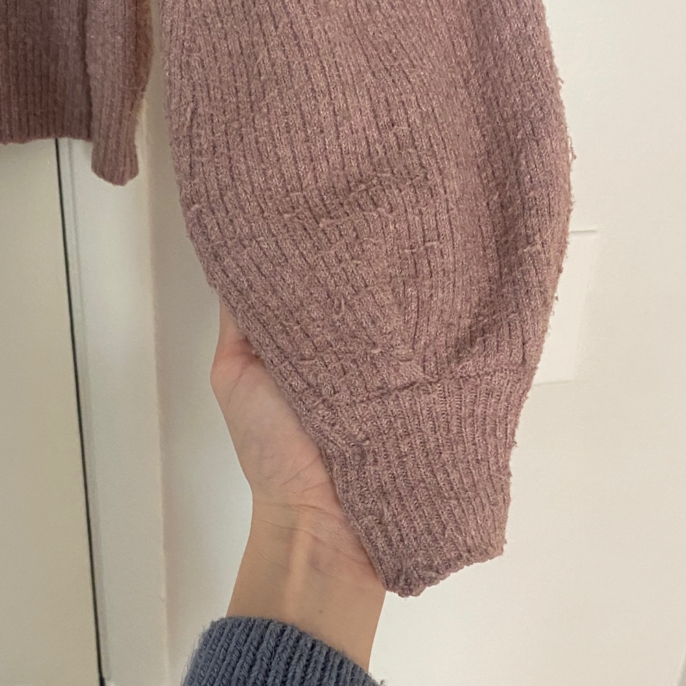 Pink Rose Dusty ROSE Ribbed Mock Neck Sweater - Picture 5 of 6